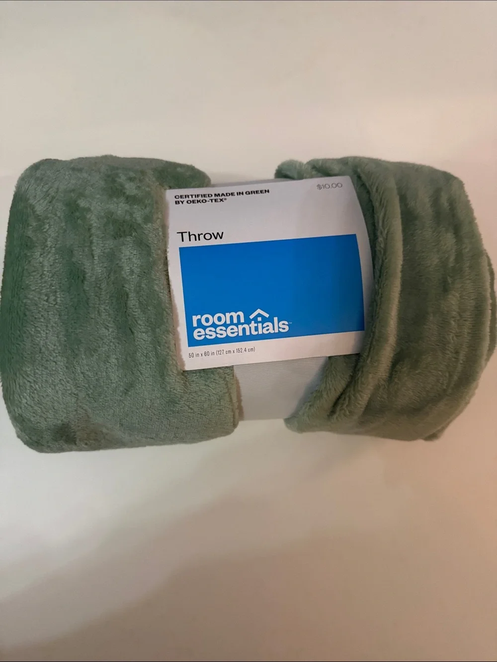 Room Essentials Yellow & Green Plush Throw Duo